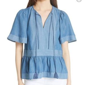 NWT Kate Spade Chambray Top